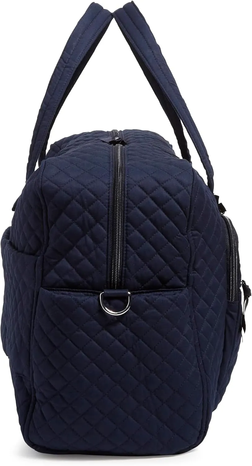 Vera Bradley Women's Cotton Weekender Travel Bag, True Navy, One Size