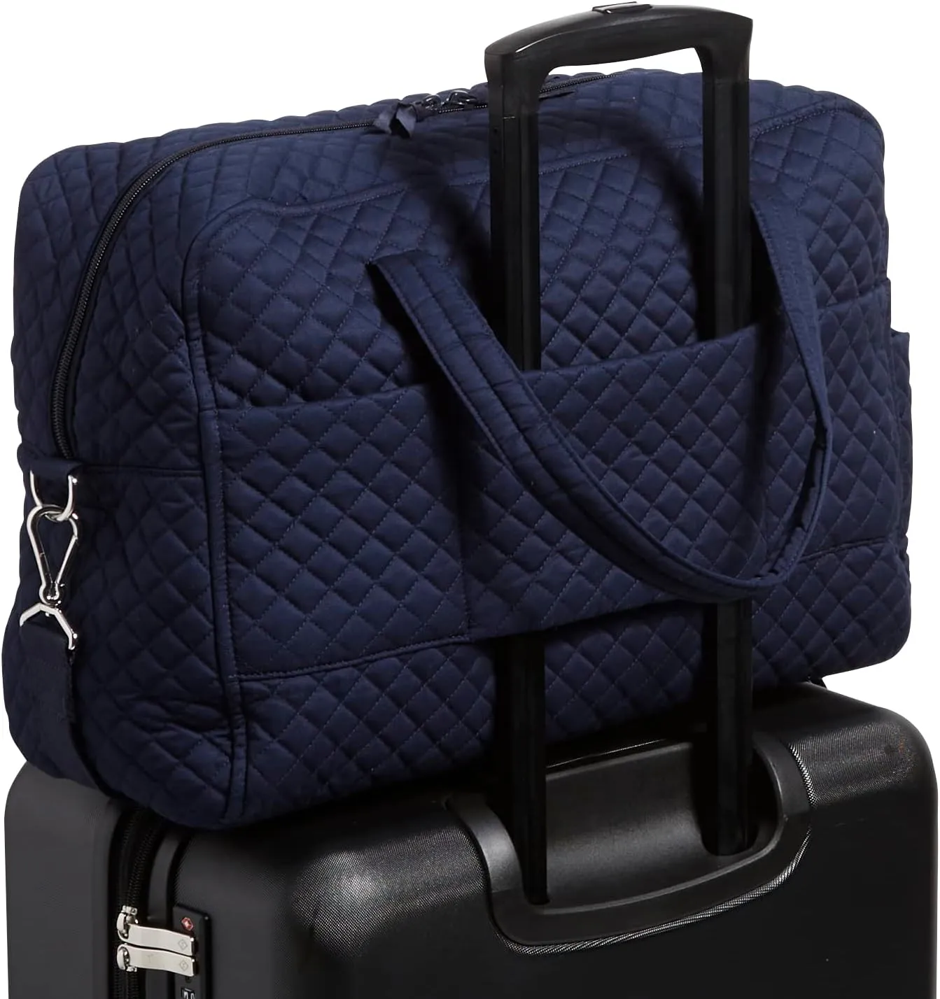 Vera Bradley Women's Cotton Weekender Travel Bag, True Navy, One Size
