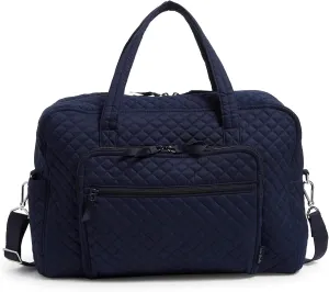 Vera Bradley Women's Cotton Weekender Travel Bag, True Navy, One Size