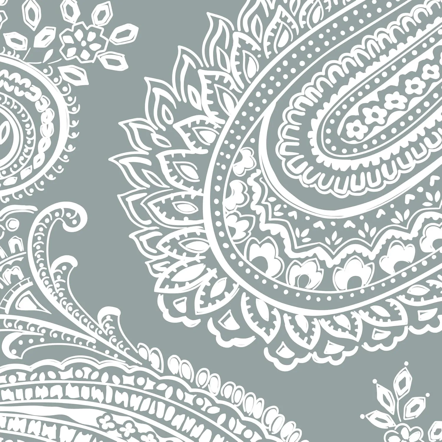 Vera Bradley Women's Performance Twill Riley Compact Wallet with RFID Protection, Cloud Gray Paisley, One Size