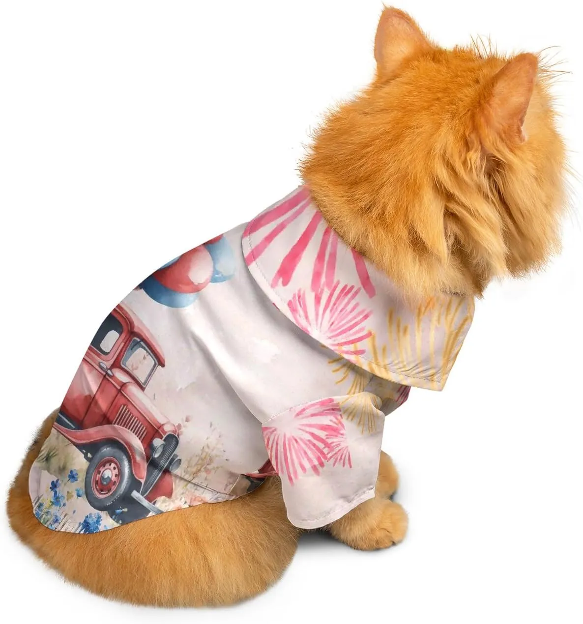 Vintage Patriotic Dog 4th of July Independence Memorial Day Hawaiian Shirt for Dog Cat and Owner