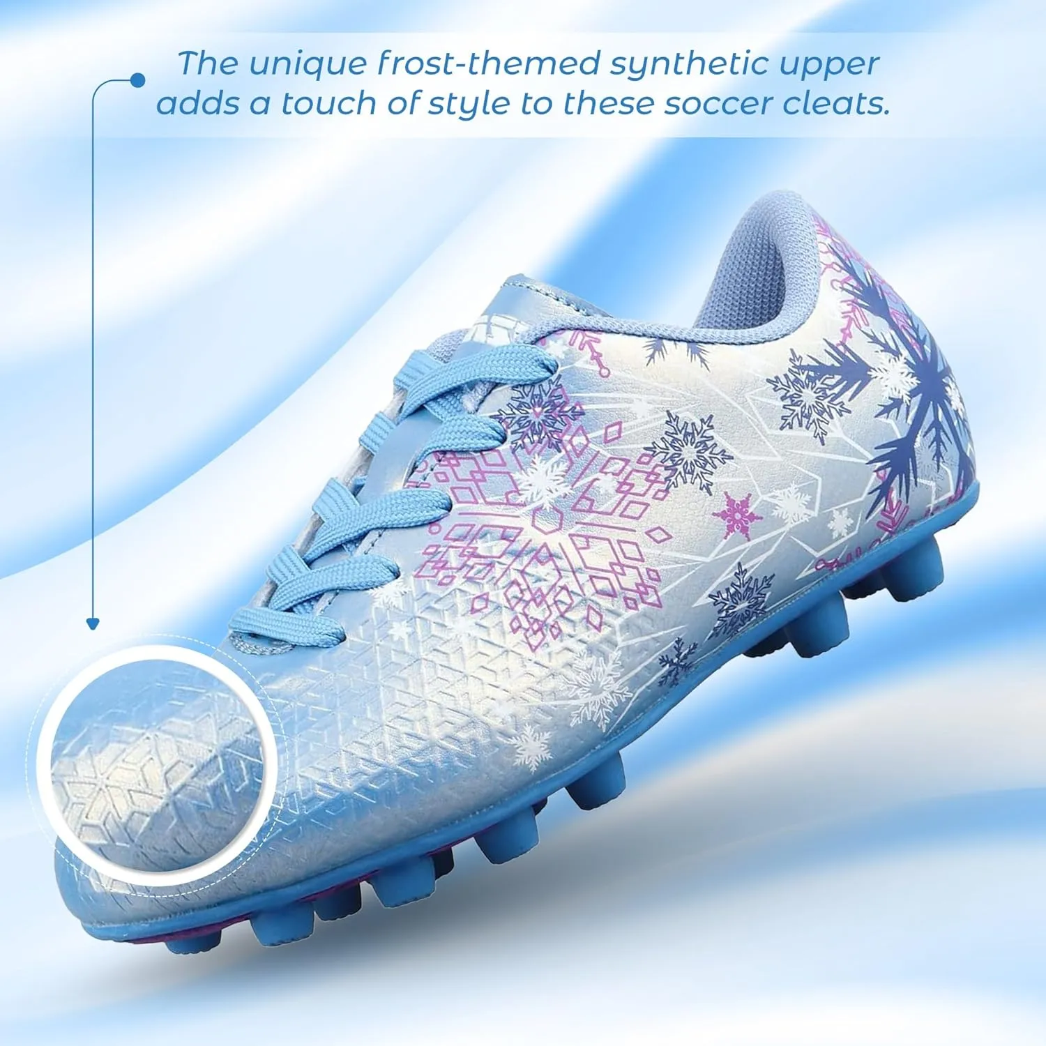 Vizari Frost Kids Soccer Cleats – Toddler, Little Kids Firm Ground Football Shoes with Rubber Studs | Lightweight, Comfortable, Non-Slip Design