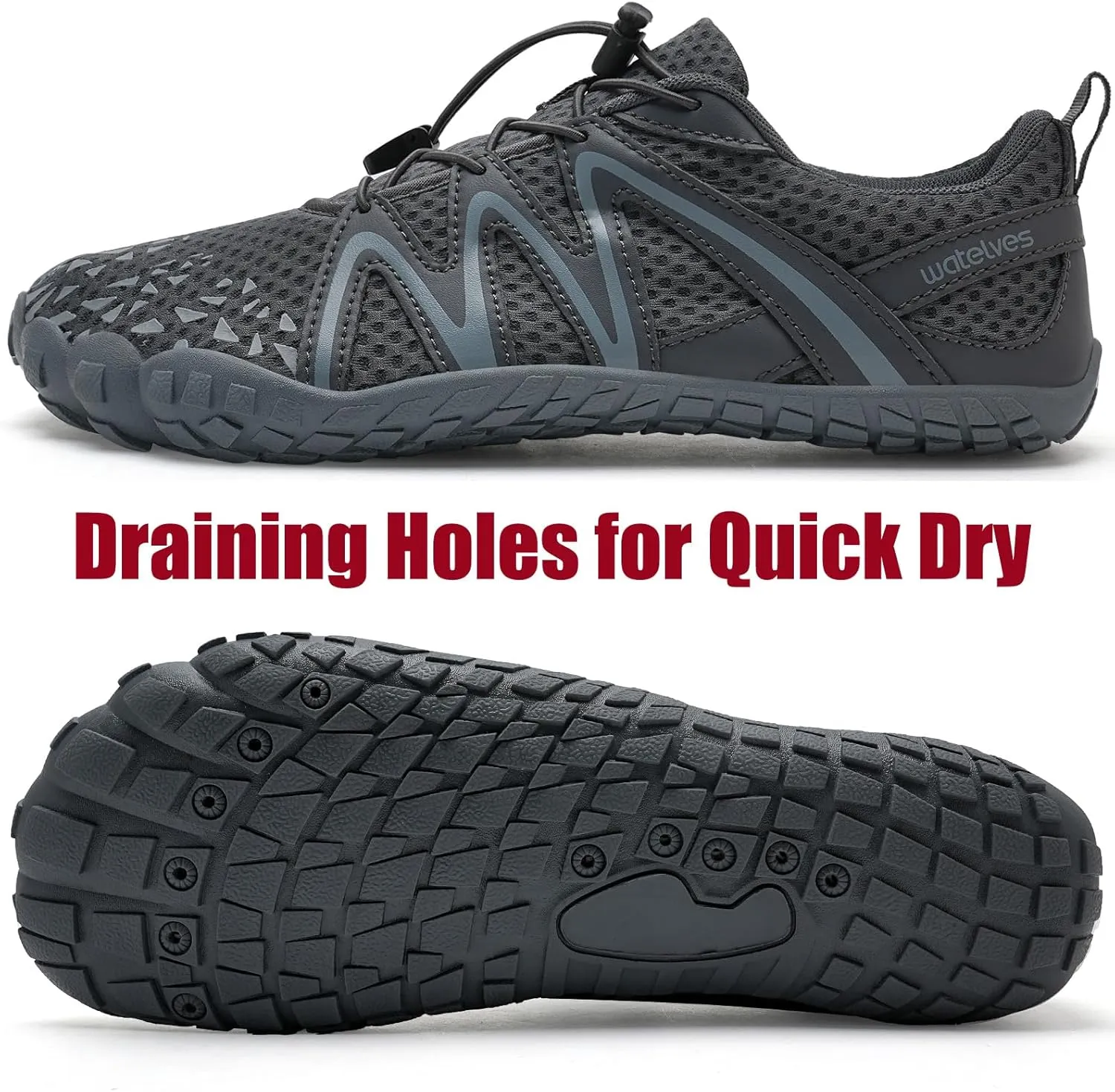 WateLves Water Shoes for Women Men Barefoot Quick Dry Beach Aqua Sock Outdoor Swimming Pool Minimalist Walking Shoes for Kayaking Surfing Hiking