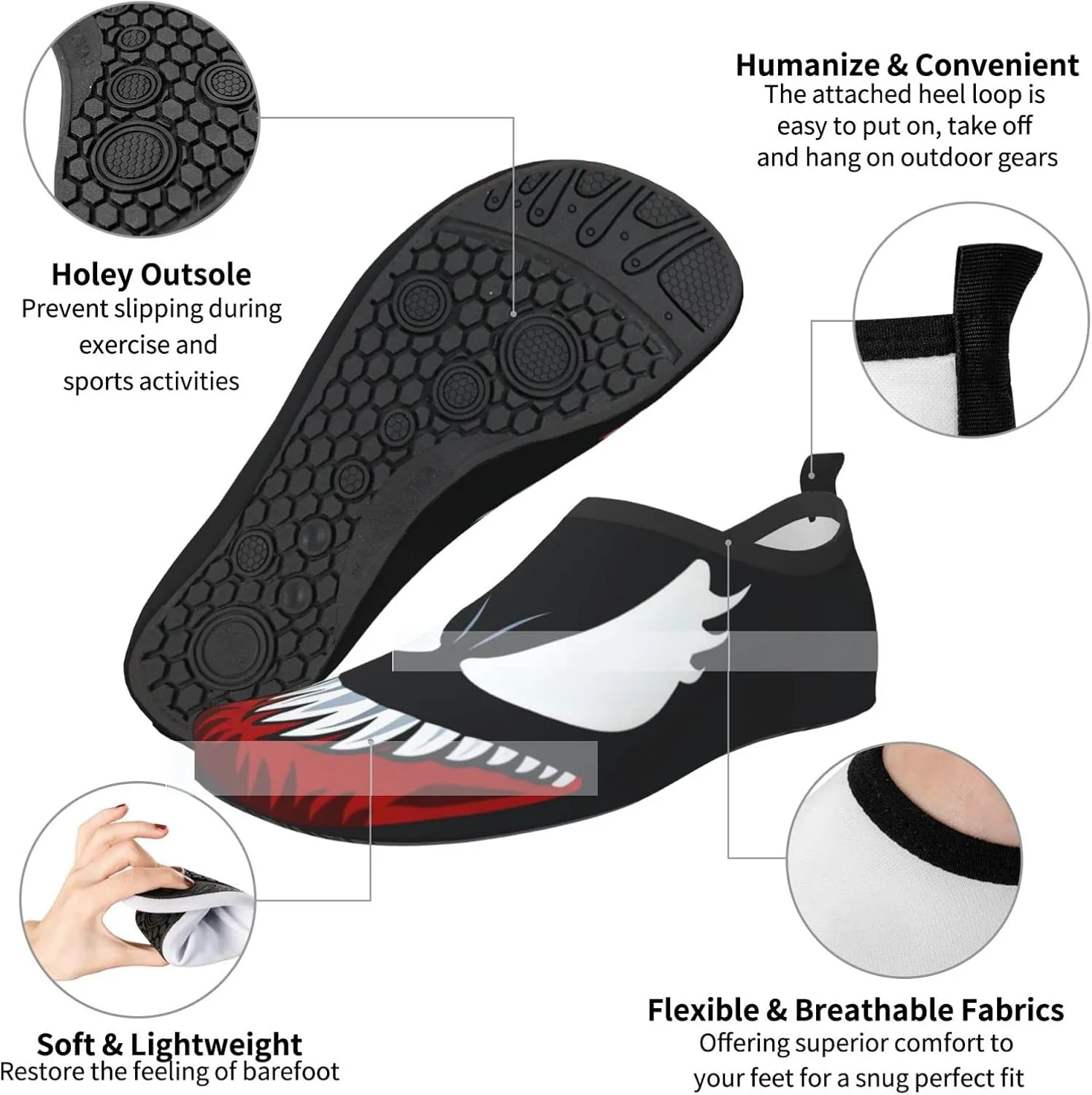 Water Shoes for Boy Girl Quick-Dry Aqua Socks Swim Beach Yuga Exercise Wear Sport Pool Camping Must Haves Youth Size