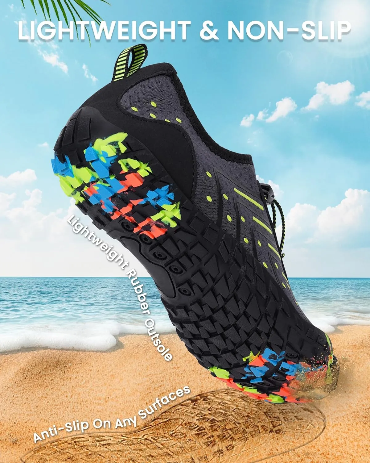 Water Shoes for Women Men Adult Quick-Dry Aqua Socks Breathable Barefoot Shoes for Swim Beach River Pool Lake Hiking Kayaking Surfing
