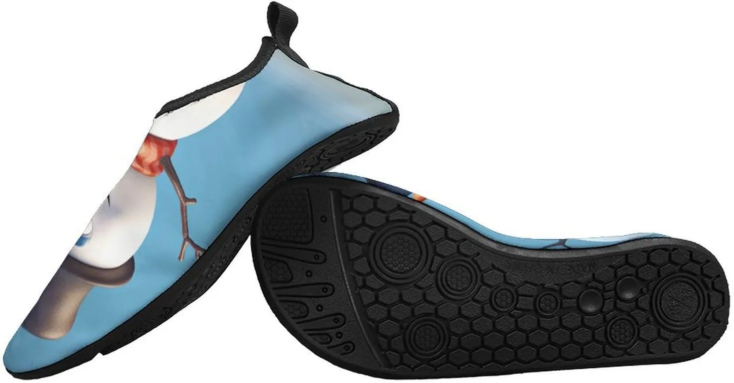 Water Shoes for Women Men Quick-Dry Aqua Socks Swim Pool Barefoot Shoes Snowman's Embrace Beach Shoes