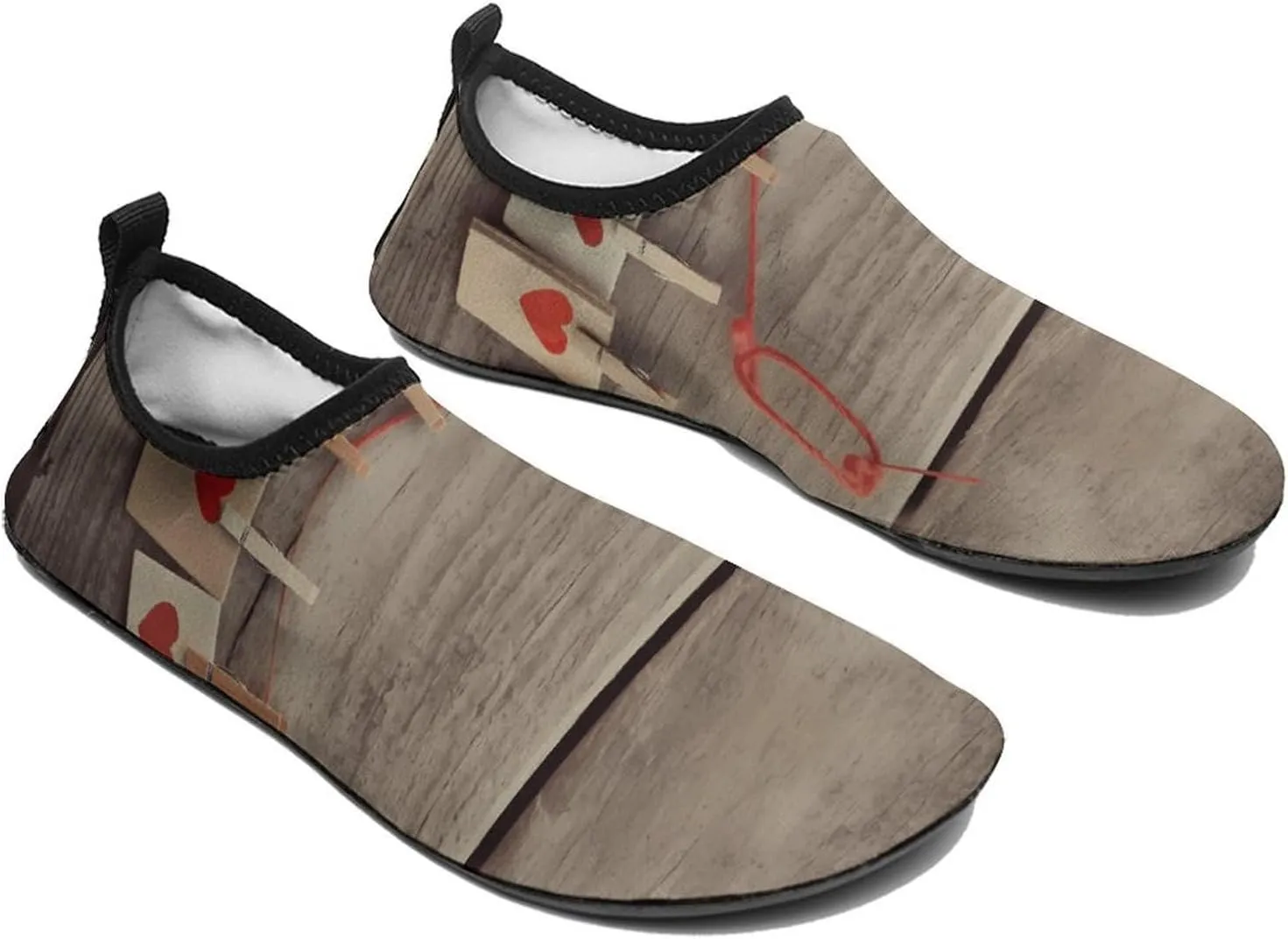 Water Shoes for Women Men Quick Dry Barefoot Shoes Decoration on Wooden Wall Sport Shoes Beach Aqua Socks for Hiking Swim Surf Yoga Sport