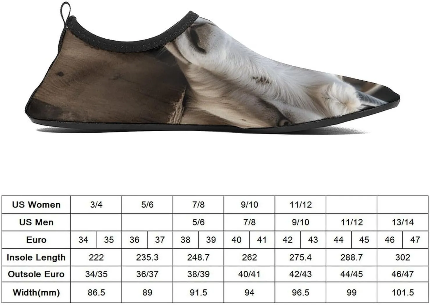 Water Shoes for Women Men Quick Dry Barefoot Shoes Goat in Wooden Fence Sport Shoes Beach Aqua Socks for Hiking Swim Surf Yoga Sport