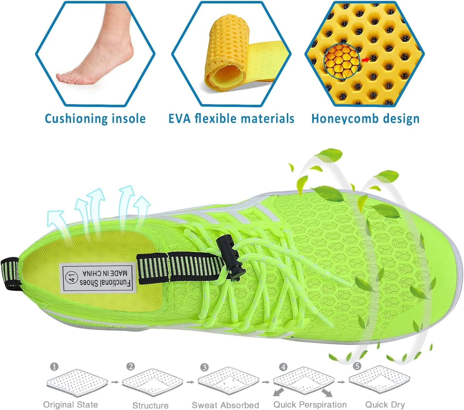 Water Shoes Mens Womens Quick Dry Barefoot Aqua Socks Diving Sports Shoes for Beach Swim Surf Pool Yoga Outdoor Trip