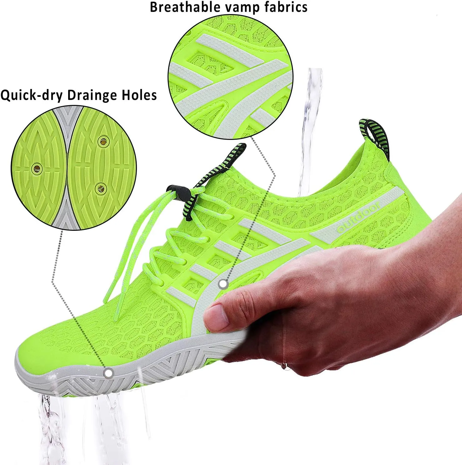 Water Shoes Mens Womens Quick Dry Barefoot Aqua Socks Diving Sports Shoes for Beach Swim Surf Pool Yoga Outdoor Trip