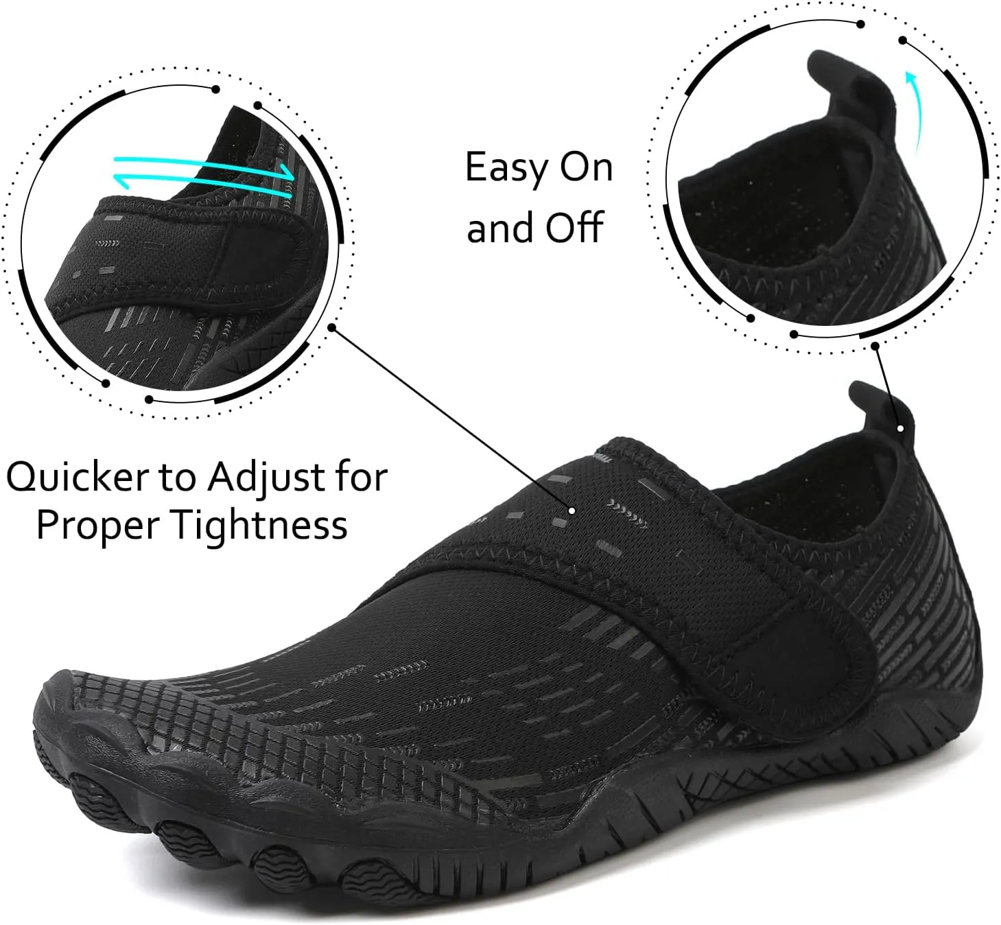 Water Shoes Mens Womens Quick-Dry Barefoot Swim Beach Pool Shoes Aqua Yoga Socks for Hiking Walking Diving Surf Outdoor Water Sports