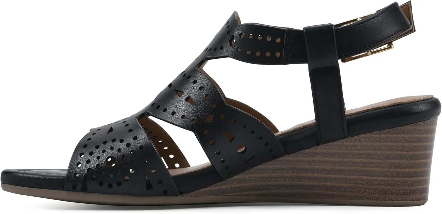 WHITE MOUNTAIN Women's Brush Up Wedge Sandal