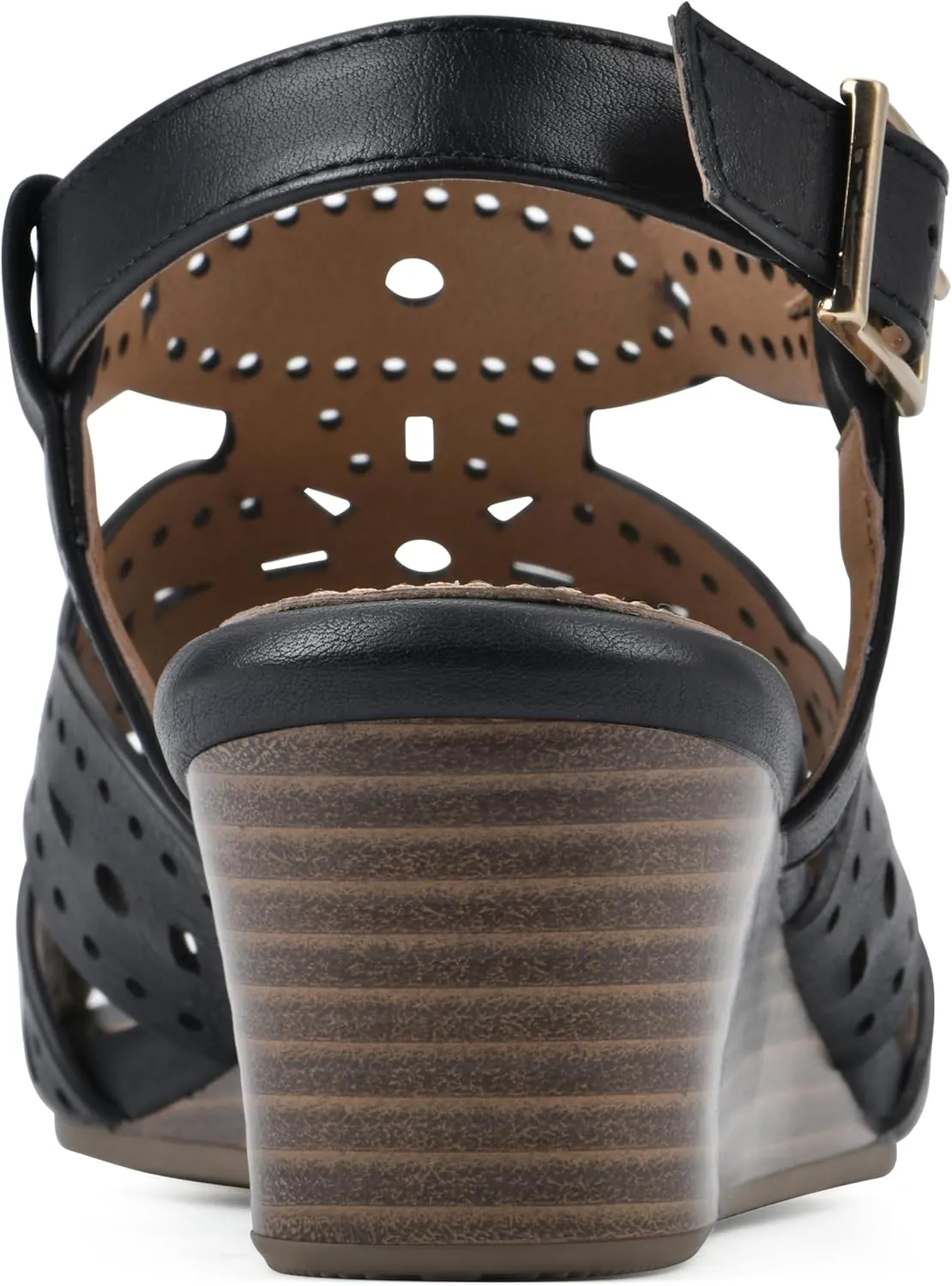 WHITE MOUNTAIN Women's Brush Up Wedge Sandal