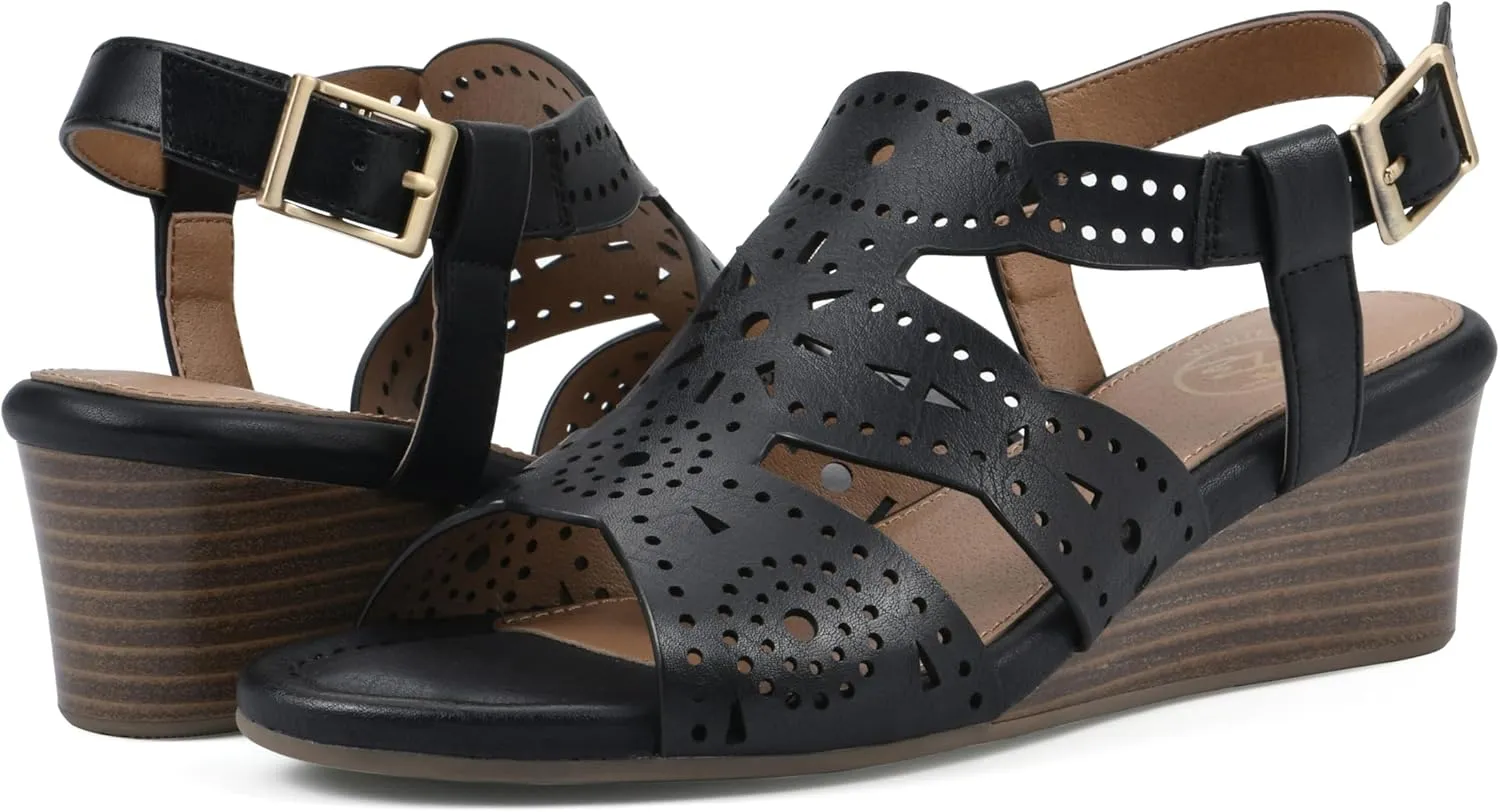 WHITE MOUNTAIN Women's Brush Up Wedge Sandal