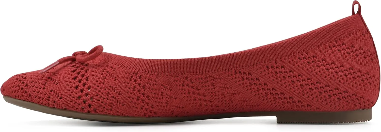 WHITE MOUNTAIN Women's Sashay Woven Knit Ballet Flat