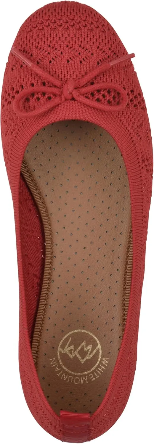 WHITE MOUNTAIN Women's Sashay Woven Knit Ballet Flat