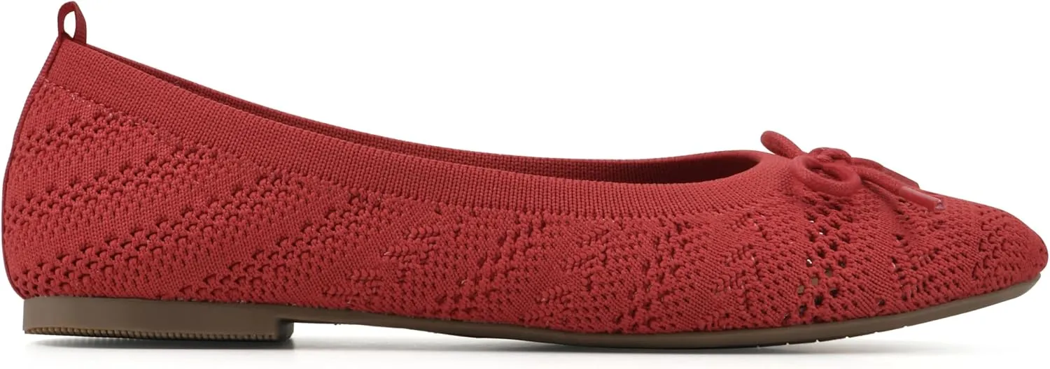 WHITE MOUNTAIN Women's Sashay Woven Knit Ballet Flat