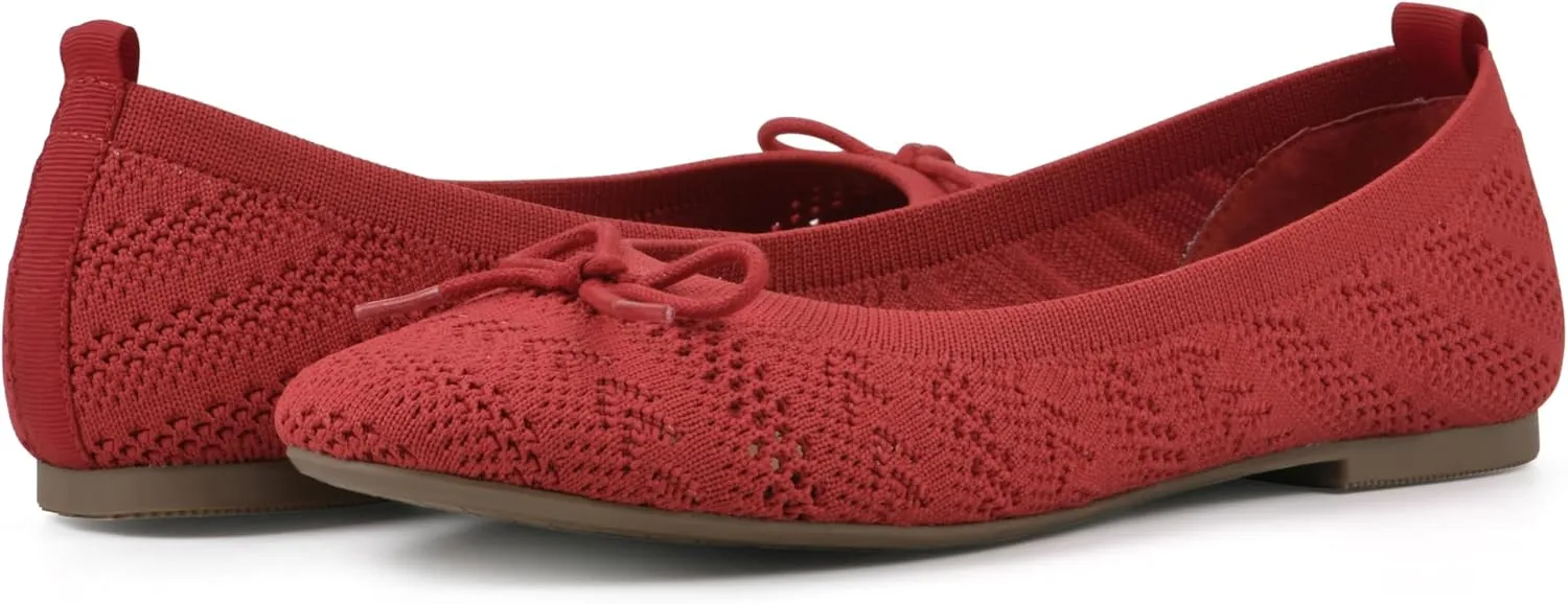 WHITE MOUNTAIN Women's Sashay Woven Knit Ballet Flat