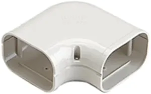 White Slim Duct Flat Ell 90 Degree, Line Set Cover, SK-100-W Compatible
