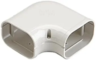 White Slim Duct Flat Ell 90 Degree, Line Set Cover, SK-100-W Compatible