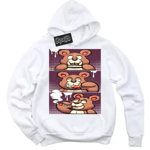 White Viotech Dunks Sneaker Hoodie Roll It Lick It Smoke It Bear Graphic