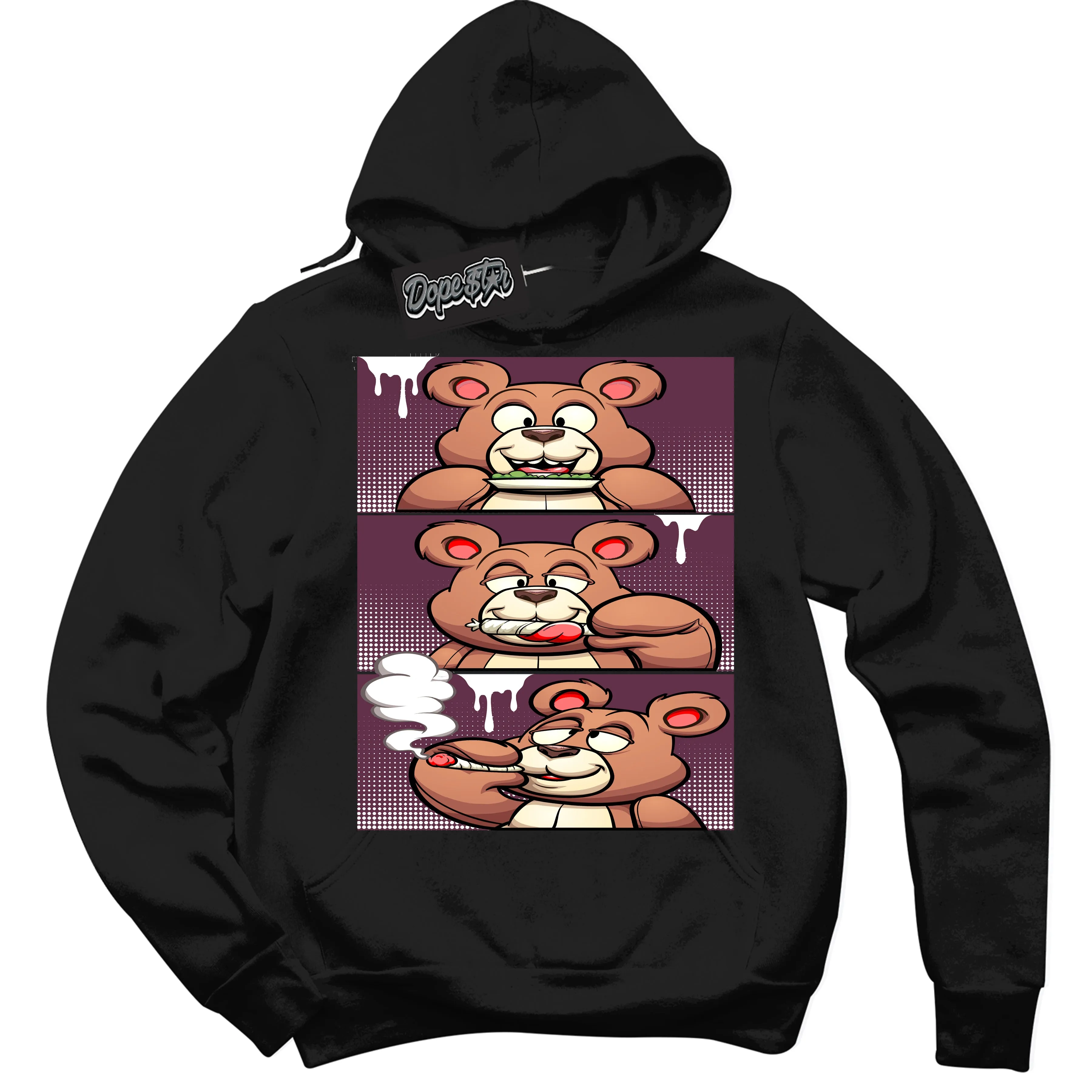 White Viotech Dunks Sneaker Hoodie Roll It Lick It Smoke It Bear Graphic