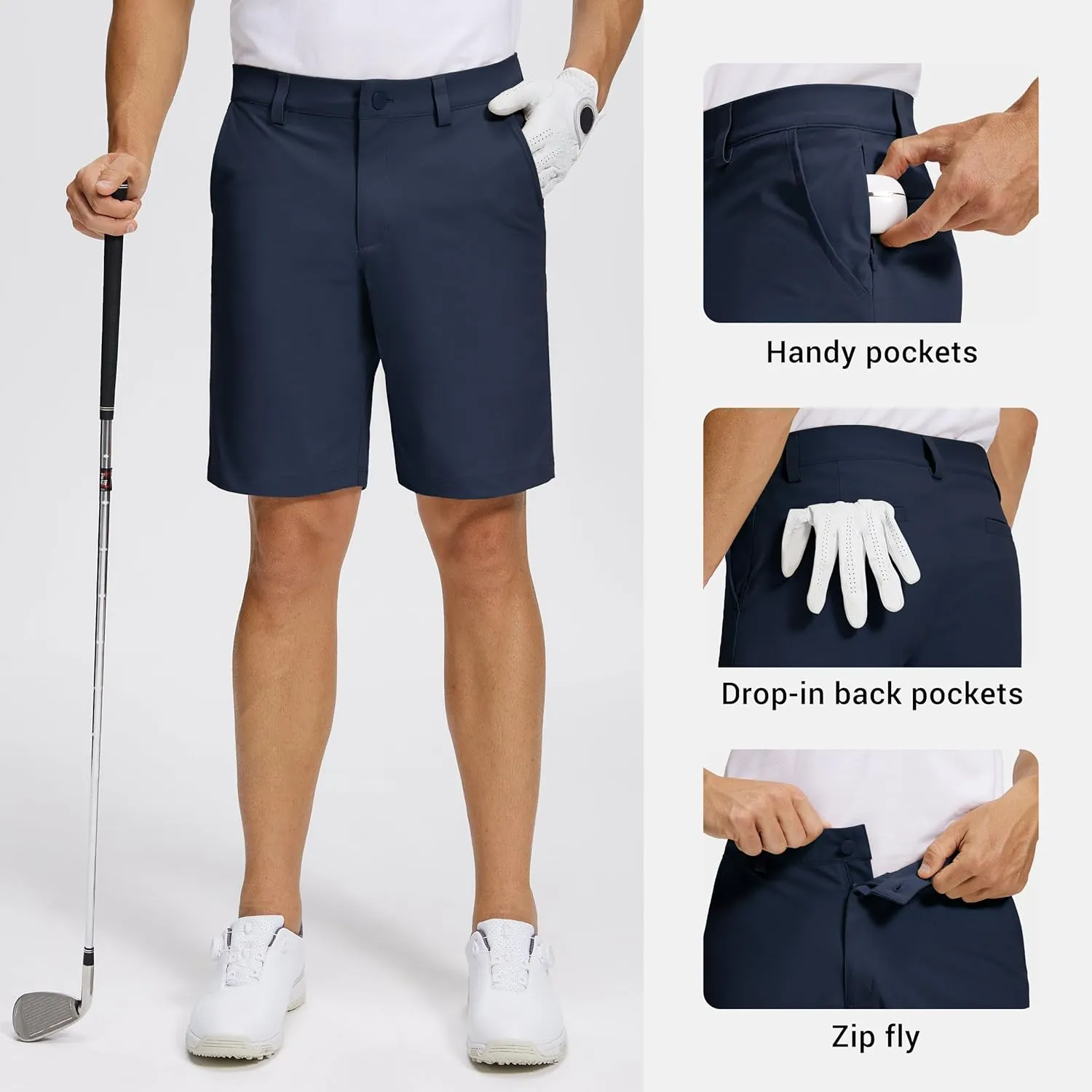 Willit Men's Golf Shorts Stretch Work Dress Shorts Quick Dry Athletic Casual Shorts with Pockets 7"/ 9"/11''