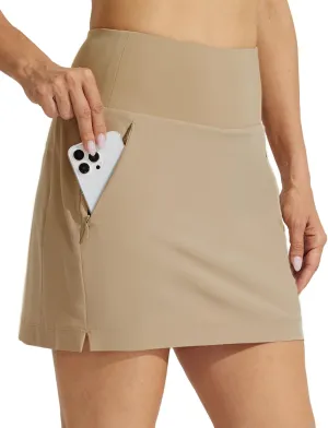 Willit Women's Golf Skirts Zipper Pockets High Waisted Stretchy Skorts Quick Dry Athletic Tennis Casual Skorts