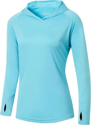 Willit Women's UPF 50  Sun Protection Hoodie SPF Shirt Long Sleeve Hiking Fishing Outdoor Shirt Lightweight Hoodie