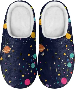 Winter Slippers for Women Men Lightweight Slip-on House Slippers Indoor Fluffy Shoes Size 34-50