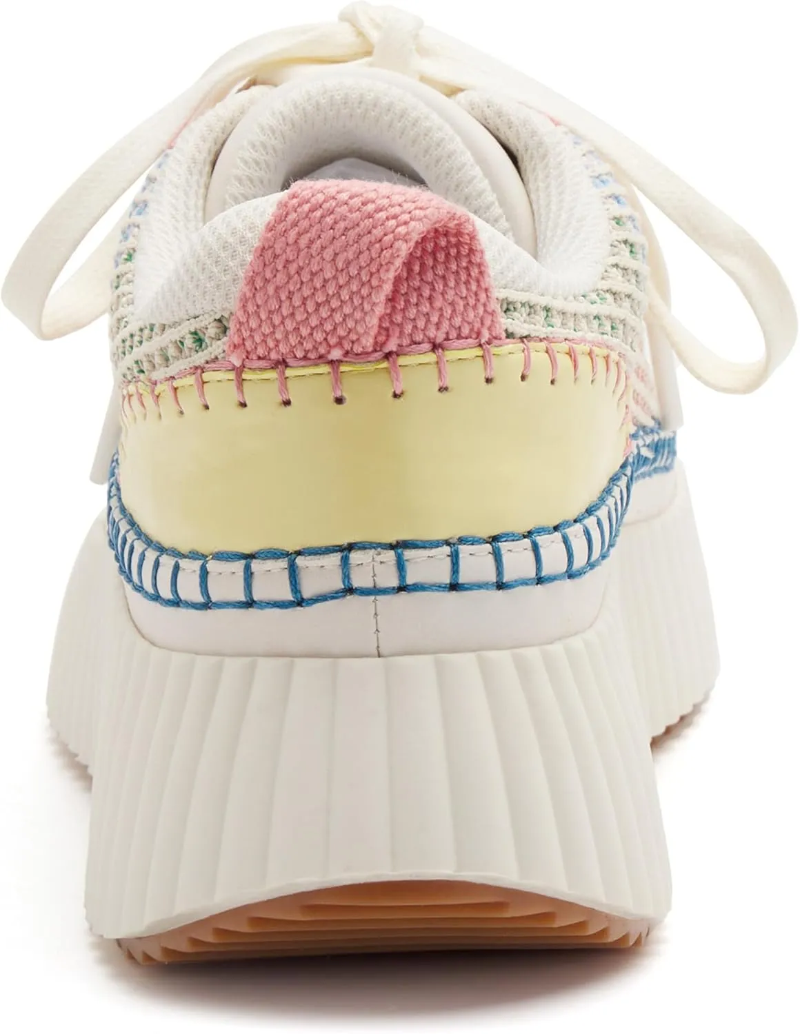 Women Lace Up Platform Woven Sneakers Comfortable Casual Fashion Sneaker Low Top Chunky Walking Shoes