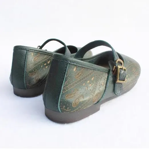 Women Retro Print Breathable Flat Handmade Shoes