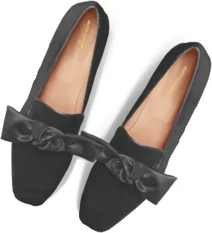 Women Velvet Bow Flats Closed Square Toe Slip On Flat Penny Loafers Comfort Bow-Knot Ballet Flats Office Ladies Work Flat Heel Dress Shoes Fashion Casual Club Driver Flats Fall 4-11 M US