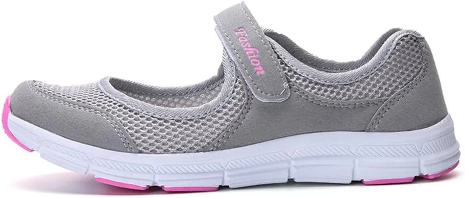 Women's Casual Walking Sneakers Lightweight Breathable Flat Mary Jane Shoes
