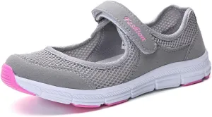 Women's Casual Walking Sneakers Lightweight Breathable Flat Mary Jane Shoes