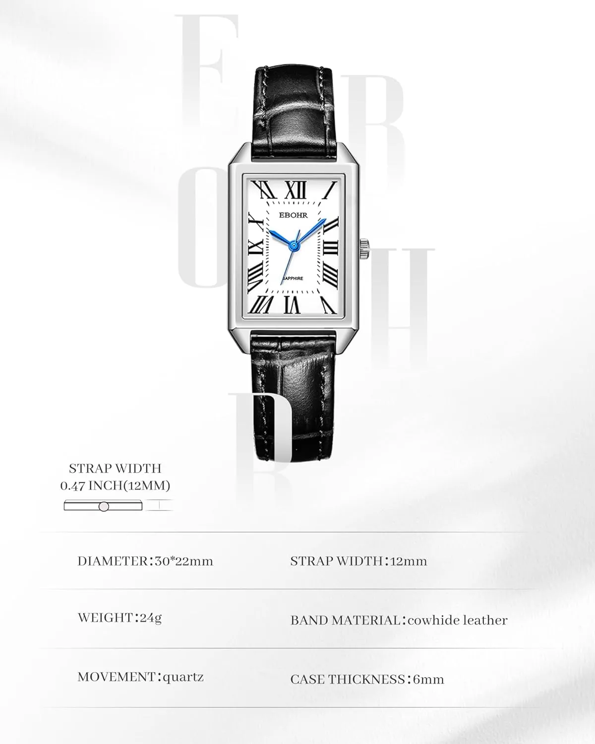 Women's Classical Quartz Watch Stylish and Sturdy Ladies Watch with Elegant Cowhide Leather Band - Perfect for Any Occasion
