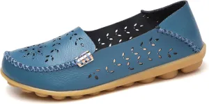 Womens Comfort Walking Cute Flat Loafer Ballet Flats Shoes Cute Penny Loafer Slip On Walking Driving Shoes with Diamond Eyelets