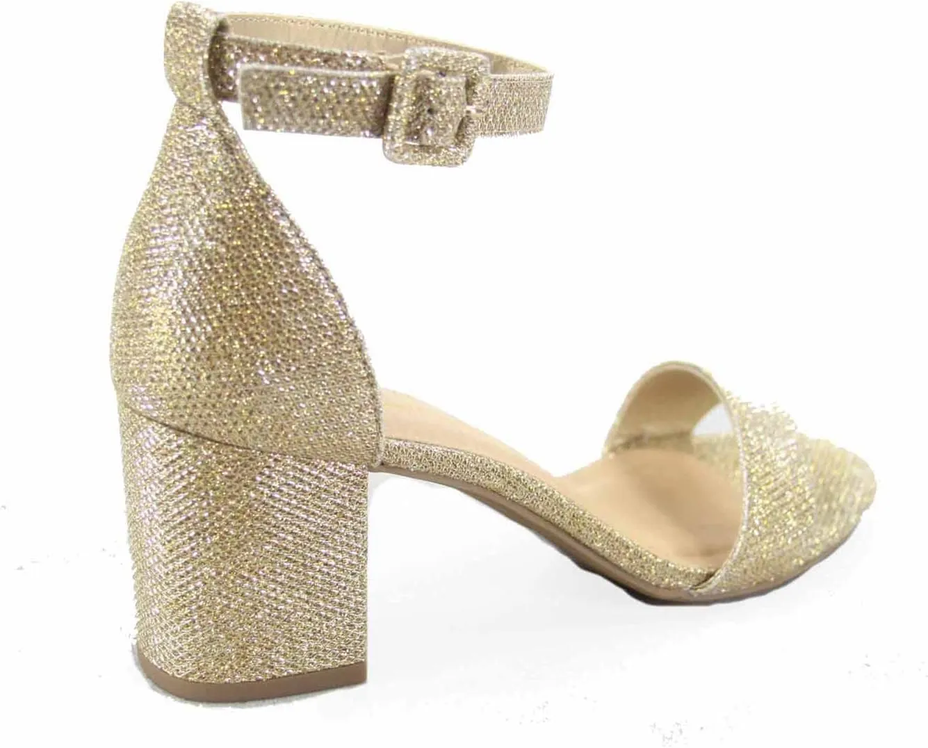 Women's Fashion Open Toe Ankle Buckle Strap Chunky Heels Sandals Shoes