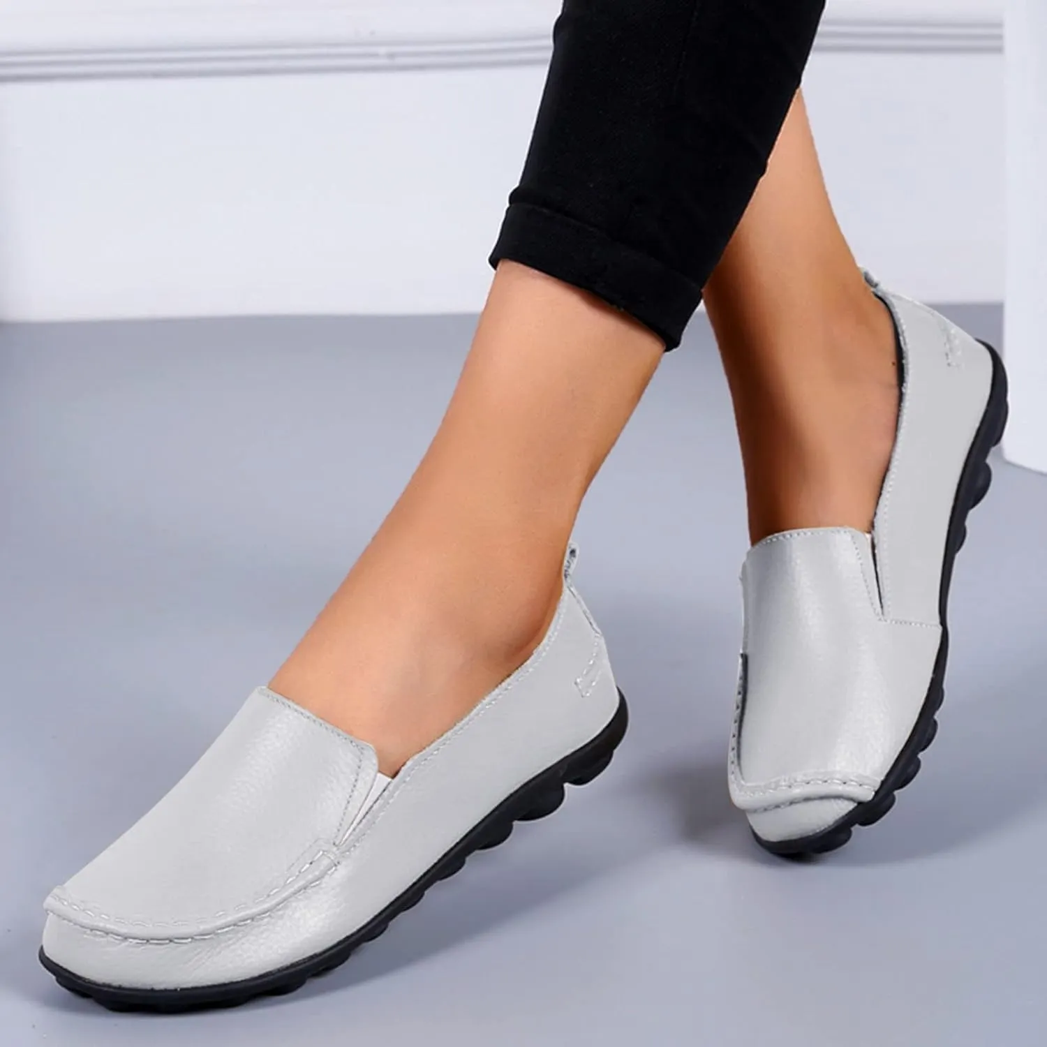 Women's Flats Shoes Slip On Work Shoes Comfort Walking Shoes Lightweight Comfort Penny Loafers Classic Wide Flats