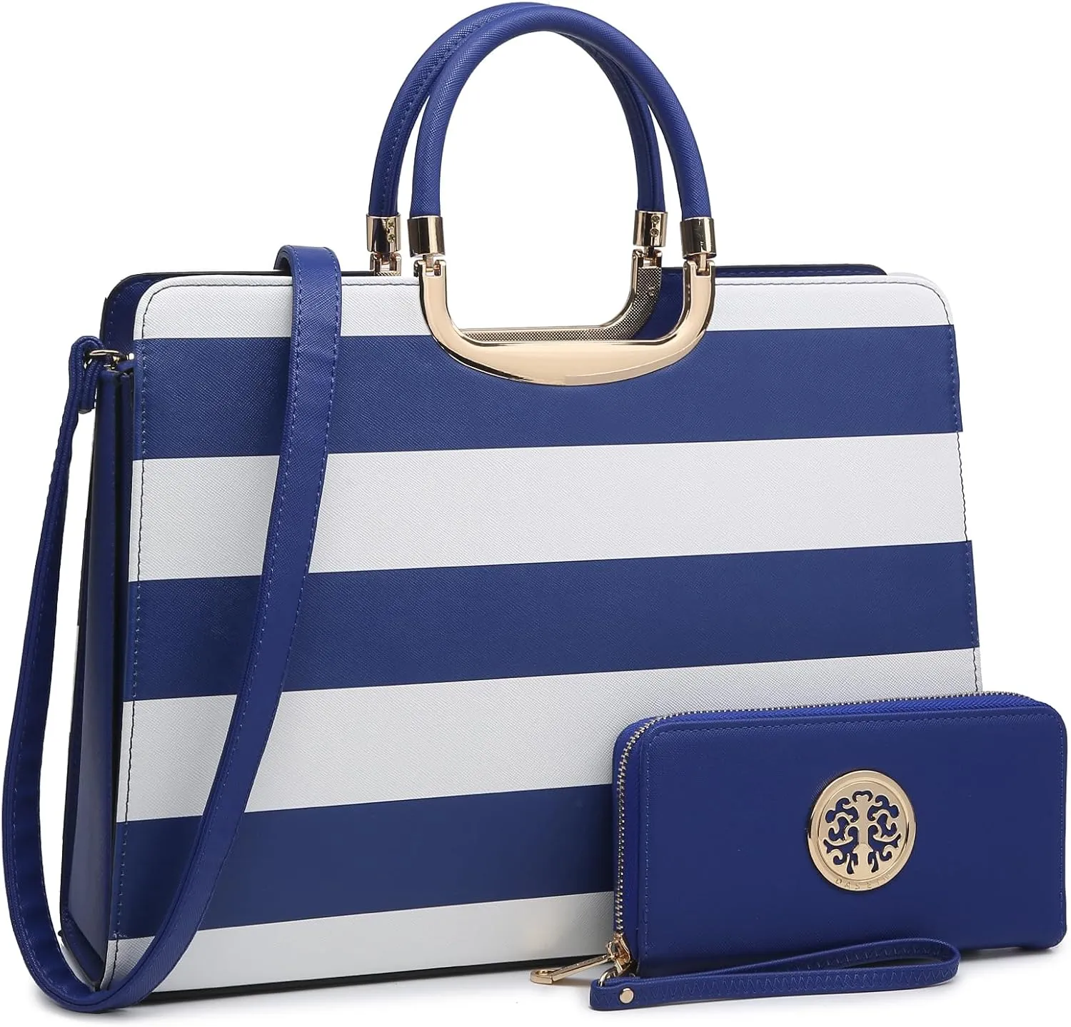 Womens Handbag Top Handle Shoulder Bag Tote Satchel Purse Work Bag with Matching Wallet
