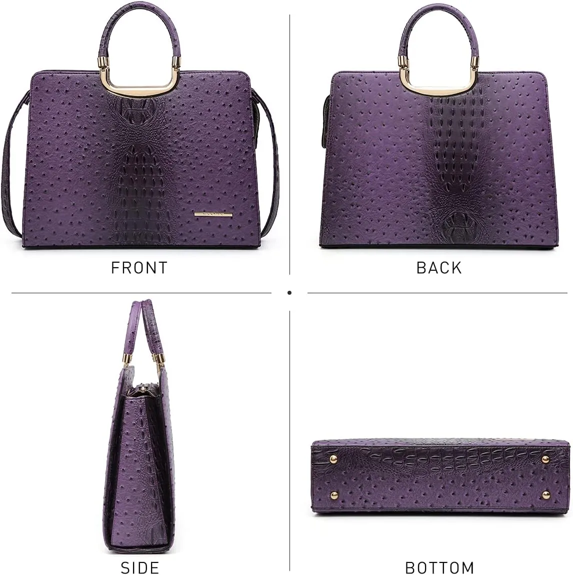Womens Handbag Top Handle Shoulder Bag Tote Satchel Purse Work Bag with Matching Wallet