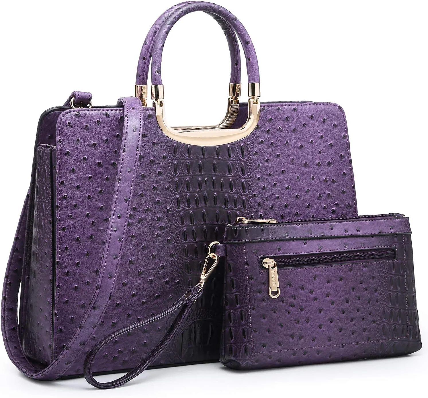 Womens Handbag Top Handle Shoulder Bag Tote Satchel Purse Work Bag with Matching Wallet