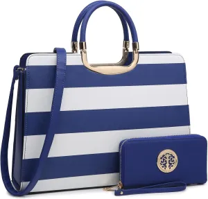Womens Handbag Top Handle Shoulder Bag Tote Satchel Purse Work Bag with Matching Wallet