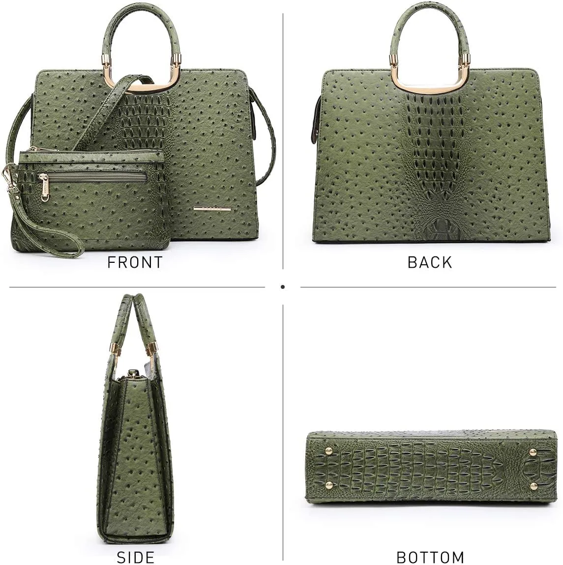 Womens Handbag Top Handle Shoulder Bag Tote Satchel Purse Work Bag with Matching Wallet