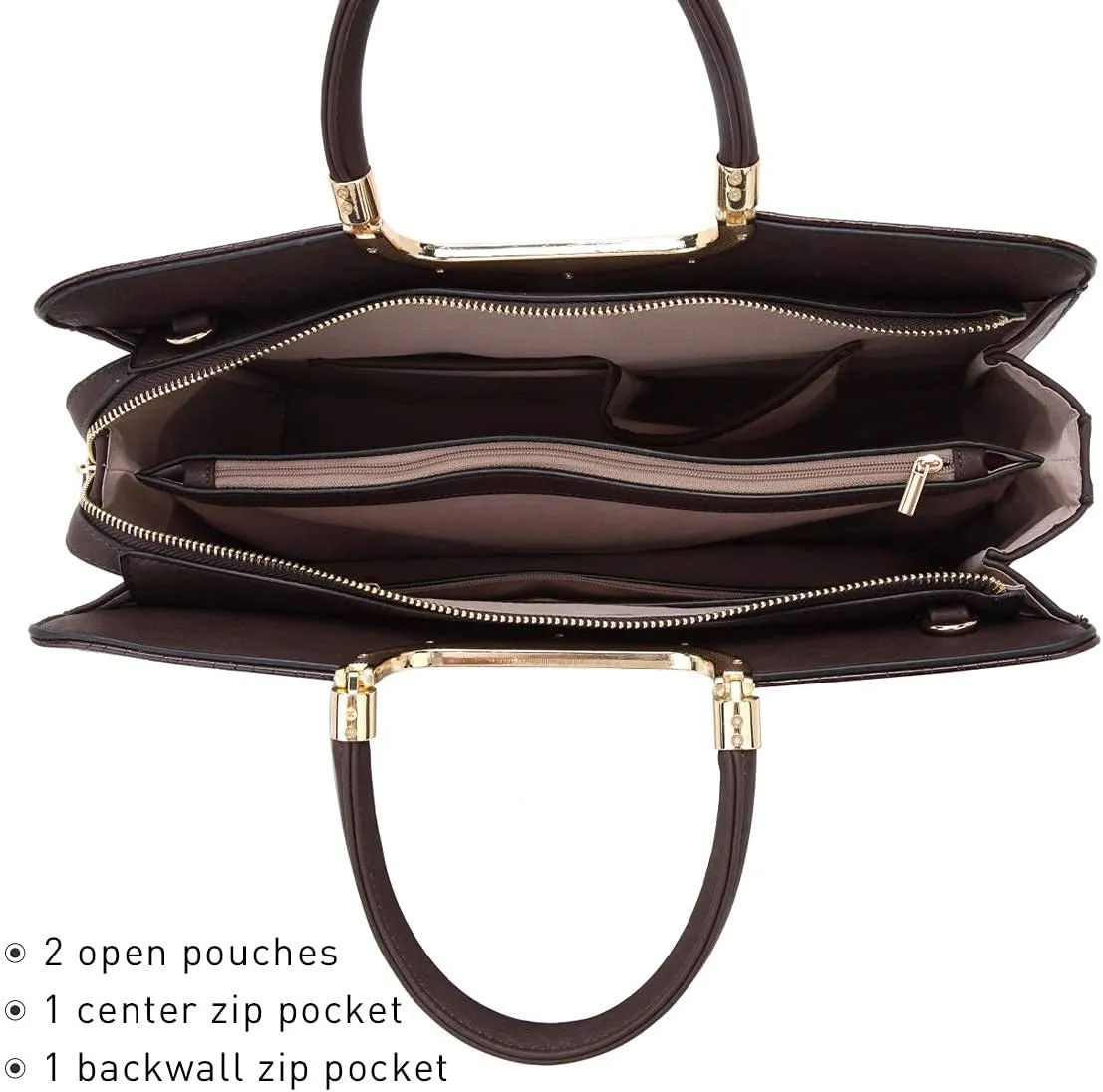 Womens Handbag Top Handle Shoulder Bag Tote Satchel Purse Work Bag with Matching Wallet