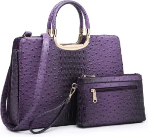 Womens Handbag Top Handle Shoulder Bag Tote Satchel Purse Work Bag with Matching Wallet
