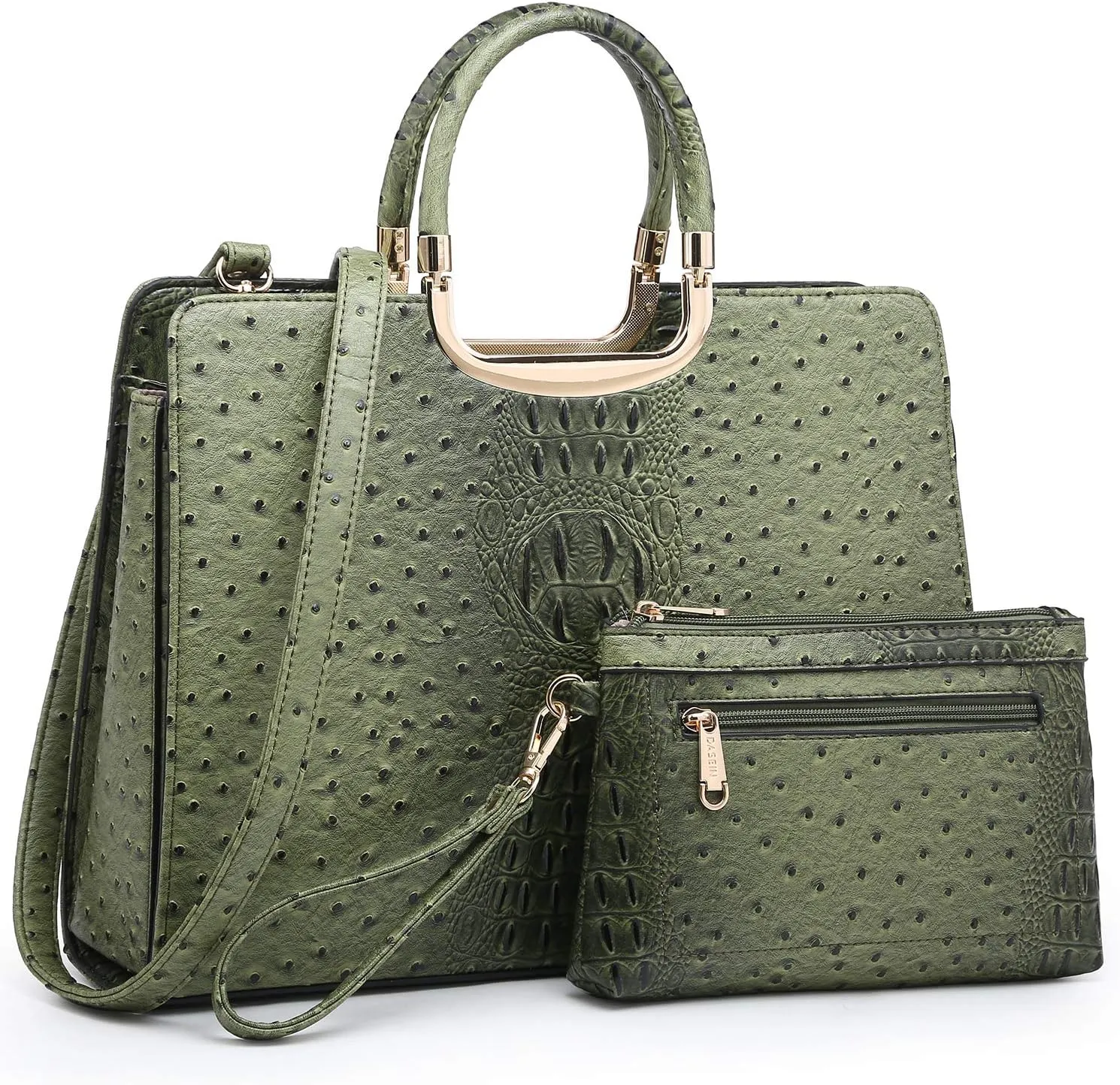 Womens Handbag Top Handle Shoulder Bag Tote Satchel Purse Work Bag with Matching Wallet