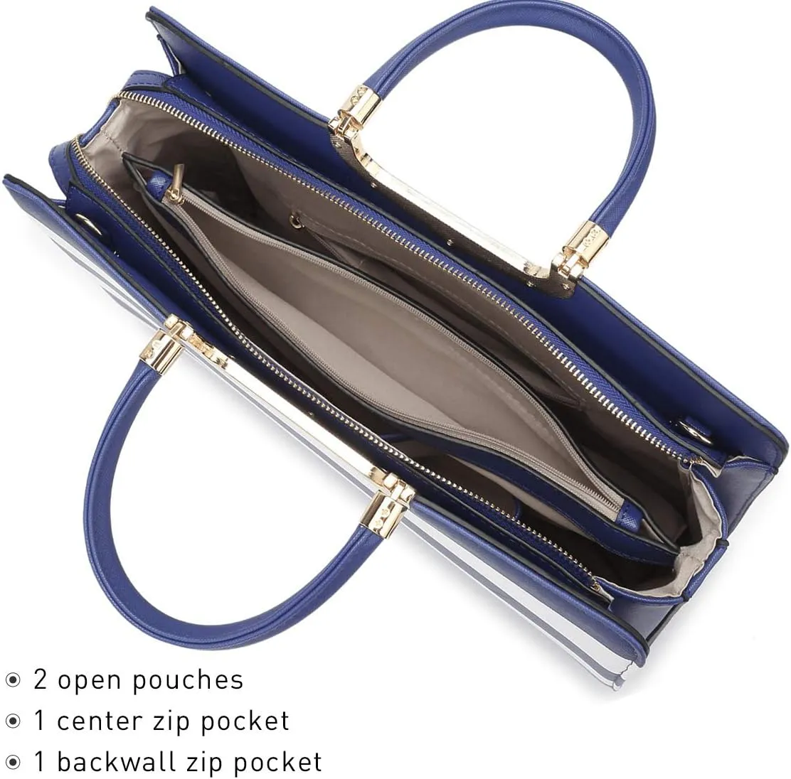 Womens Handbag Top Handle Shoulder Bag Tote Satchel Purse Work Bag with Matching Wallet