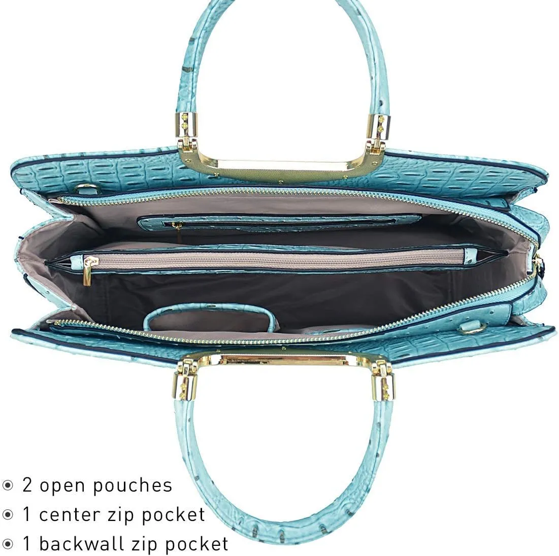 Womens Handbag Top Handle Shoulder Bag Tote Satchel Purse Work Bag with Matching Wallet