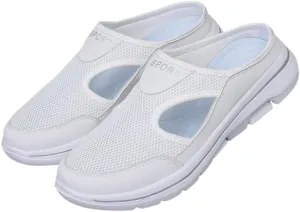 Womens Lightweight Open Back Shoes Comfort Walking Shoes Breathable Slippers Closed Toe Slides